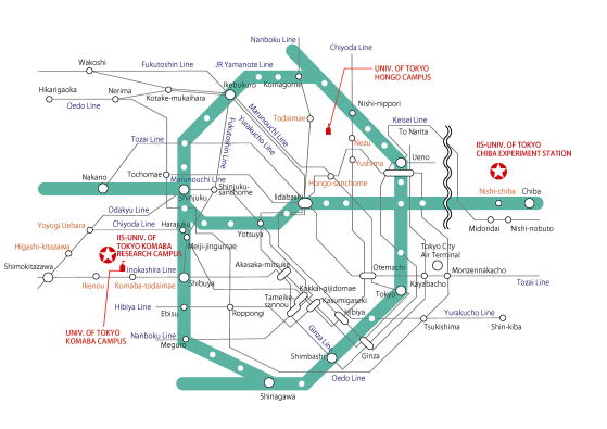 Please get on the Odakyu Line / Tokyo Metro-Chiyoda Line or Keio Inokashira Line
